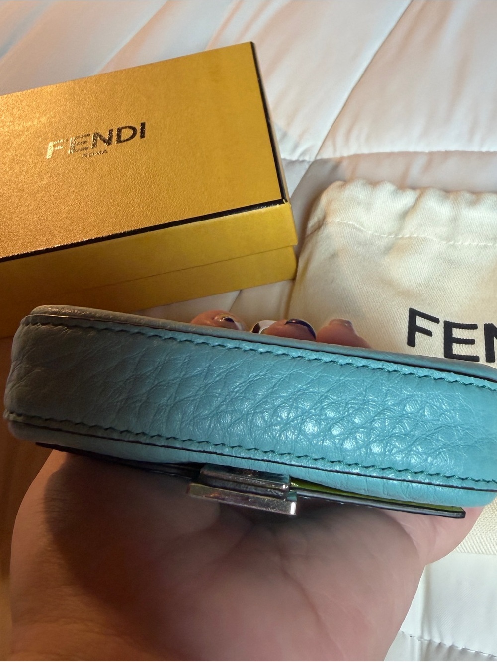 Authentic Fendi Micro Baguette Card/ Key Holder Charm - Picture 6 of 11